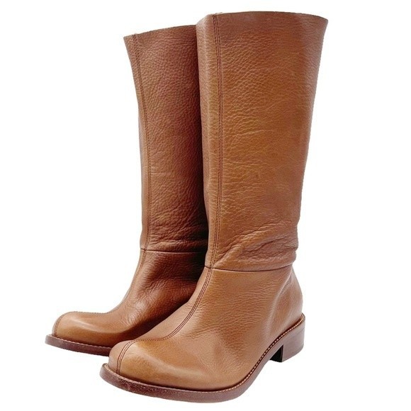 Anthropologie Shoes - Anthropologie Gee WaWa Slouchy Foldover Midcalf Boots Cognac Leather Women’s 6